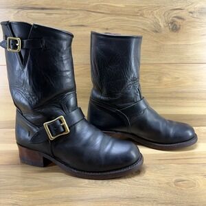 FRYE Artisanal Engineer Boots Mens 9.5 Horween Biker Moto Limited Ed USA Made